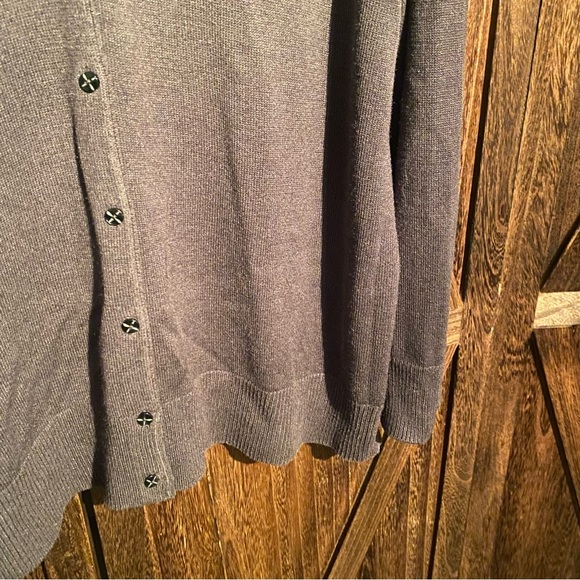 Elisabeth by Liz Claiborne Women's Cardigan in charcoal Grey; XXL - Picture 4 of 5